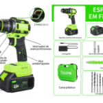Parafusadeira Furadeira de Impacto Brushless TECEPO 16.8V 2.0Ah